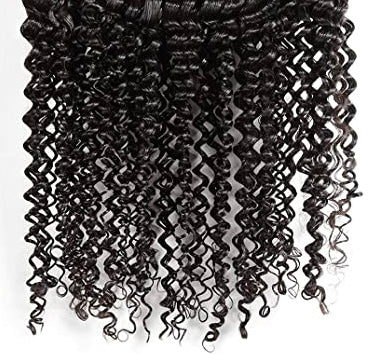 KINKY CURLY 100% HUMAN HAIR BUNDLE IN NATURAL BLACK
