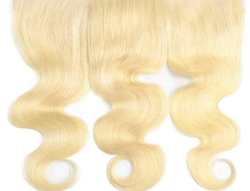 613 HUMAN HAIR  BLONDE BODY WAVE BUNDLE