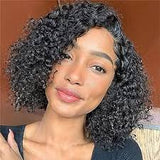 SHORT DEEP WAVE BOB  13X4 LACE FRONT HUMAN HAIR WIG
