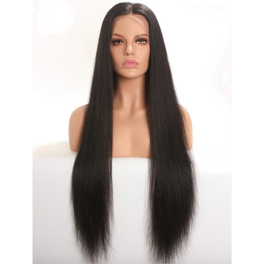 HD STRAIGHT WIG 13X4 FRONTAL 180% DENSITY PRE-PLUCKED VIRGIN HUMAN HAIR